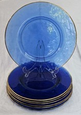 Blue art glass for sale  Colchester