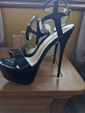Black strappy stilettos for sale  NEWRY