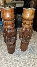 Set wooden elephant for sale  NEW MALDEN