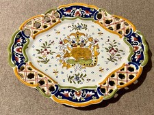 Plat ovale faïence d'occasion Plat ovale faïence d'occasion  Hendaye