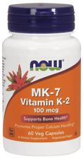 MK-7 Witamina K-2 100mcg NOW FOODS Zdrowie kości 60 kapsułek wegetariańskich na sprzedaż  Wysyłka do Poland