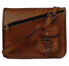 Vintage Marrón Rico Cuero de Calidad Mochila Bandolera Cruzada Handmade Bolso comprar usado  Enviando para Brazil