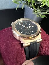 Usado, Relógio masculino Michael Kors ouro rosa MK8184 pulseira de borracha preta tamanho grande LEIA comprar usado  Enviando para Brazil