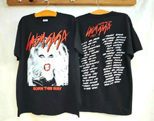 Camisa vintage LADY GAGA L Born This Way Tour 2011 Beyoncé Britney banda de reimpressão comprar usado  Enviando para Brazil