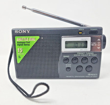 Rádio relógio sintetizado Sony ICF-M260 AM/FM PLL sintetizado ajuste digital. Assista ao vídeo! comprar usado  Enviando para Brazil