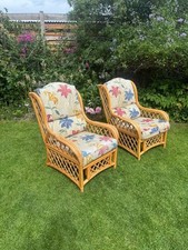 Pair cane chairs for sale  BEDALE
