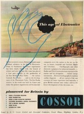 Electronics advert. cossor. for sale  LONDON