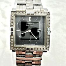 Usado, Citizen Eco Drive estilo tanque com moldura de diamante ref. E011-SO42661 KA (NJL025433) comprar usado  Enviando para Brazil