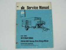 International Harvester 200 300 ração rito silagem misturador loja manual de serviço vintage comprar usado  Enviando para Brazil