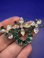 Vintage brooch emerald for sale  CHELMSFORD