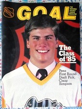 1985 GOAL Hockey Magazine CRAIG SIMPSON Pittsburgh Penguins NHL comprar usado  Enviando para Brazil