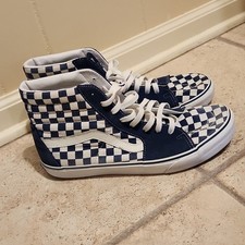 Sapatos masculinos Vans azul quadriculado tecido e camurça Hi Tops 11 femininos 12,5 comprar usado Sapatos masculinos Vans azul quadriculado tecido e camurça Hi Tops 11 femininos 12,5 comprar usado  Enviando para Brazil