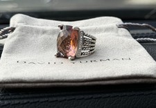Anel pavê David/Yurman prata esterlina 25x16mm morganita Wheaton tamanho 7 comprar usado Anel pavê David/Yurman prata esterlina 25x16mm morganita Wheaton tamanho 7 comprar usado  Enviando para Brazil
