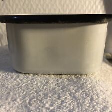 Caixa de geladeira de porcelana esmaltada vintage com tampa branca **somente exibição ** comprar usado  Enviando para Brazil