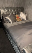 Silver crushed velvet for sale  LEIGH-ON-SEA