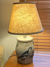 Abajur de mesa Rowe Pottery Works pássaro cantor grande vitrificado salgado (SEM sombra) comprar usado  Enviando para Brazil