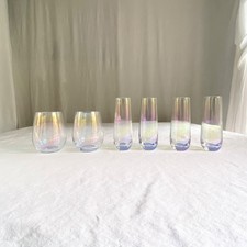 Set iridescent stemless for sale  Kingston