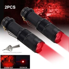 Pacote com 2 lanternas de LED vermelhas poderosas tochas de luz vermelha modo único para astronomia comprar usado  Enviando para Brazil