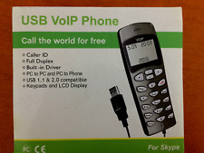 Telefone portátil USB VoIP, Skype, identificador de chamadas, tela LCD, PC 2 PC e PC 2 telefones, usado comprar usado  Enviando para Brazil