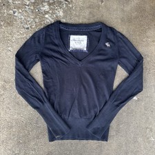 Usado, Suéter Feminino Vintage Abercrombie & Fitch Decote V Azul Marinho Tamanho M comprar usado  Enviando para Brazil