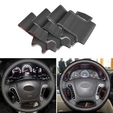 Ajuste para Hyundai Santa Fe 2006-2012 Volante de Costura Manual Capa Acabamento de Couro, usado comprar usado  Enviando para Brazil