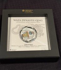 Vaso Niue 2016 $1 polonês perfeito estado da dinastia Qing 0,999 prata porcelana real com certificado de autenticidade comprar usado  Enviando para Brazil