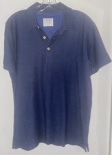 Camisa polo masculina Abercrombie & Fitch malha tamanho médio azul marinho nova sem etiquetas comprar usado  Enviando para Brazil