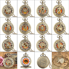 Steampunk 12 Constellation relógio de bolso quartzo relógios analógicos presentes de aniversário comprar usado  Enviando para Brazil