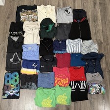 Lote 30+ peças masculinas mistas M-4XL+ roupas atacado polos com capuz gráfico grande e alto, usado comprar usado  Enviando para Brazil
