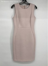 Vestido justo Calvin Klein feminino rosa claro sem mangas zíper nas costas tamanho 8 comprar usado  Enviando para Brazil