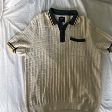 Usado, NOVO Polo Suéter Abercrombie & Fitch Ponto Botão Grande Bege, Verde, Amarelo comprar usado  Enviando para Brazil