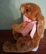 Antigo arco de pelúcia rosa flexível Commonwealth Brown Bunny Rabbit 2002 Jumbo 17” comprar usado  Enviando para Brazil