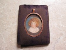 Antique watercolour miniature for sale  DAVENTRY