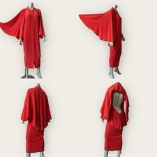 Vestido Vintage Adeline Andre Paris Alta Costura Capa de Seda Pequeno Botão para Cima Midi comprar usado  Enviando para Brazil
