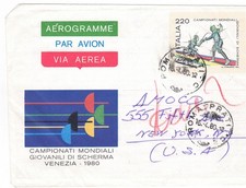 A12 aerogramma 3.4.1980 usato  Milano