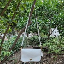 Usado, Bolsa de ombro vintage Coach clássica anos 80 aba fina em couro curtido com luva óssea comprar usado  Enviando para Brazil