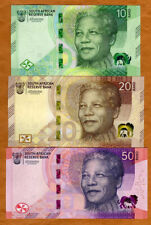 CONJUNTO África do Sul 10-20-50 rand, ND (2023), P-W148-W149-W150, UNC Mandela comprar usado  Enviando para Brazil