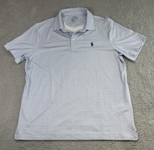 Camisa polo Ralph Lauren ajuste clássico desempenho manga curta azul grande, usado comprar usado  Enviando para Brazil