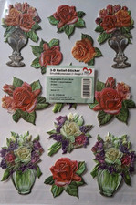 Reliefsticker stilvolle blumen gebraucht kaufen  Beselich