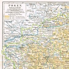 Używany, POLAND Poznań ORYGINALNA MAPA Kwiecień 1899 datowana Prowincja Poznańska Posen Poznań na sprzedaż  Wysyłka do Poland