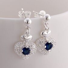 linda moda prata 925 feminino zircão cristal brinco joia casamento comprar usado  Enviando para Brazil