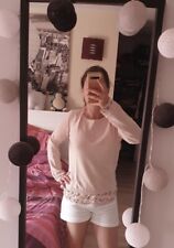 Pull rose pâle d'occasion  Bas-en-Basset