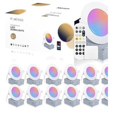 Pacote com 12 iluminação embutida inteligente 4 polegadas, iluminação LED ultrafina embutida comprar usado  Enviando para Brazil