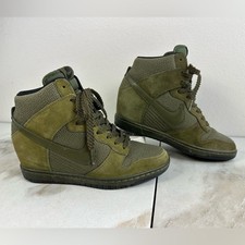 Tênis Nike Feminino Dunk Sky Hi High Essential Hidden Wedge Verde Oliva, 7 em excelente estado usado comprar usado  Enviando para Brazil