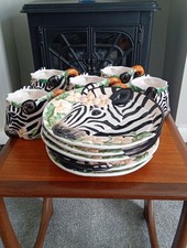 Zebra design plates for sale  CHESTERFIELD
