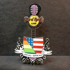 Usado, 2014 HARD ROCK CAFÉ WASHINGTON DC ORGULHO GAY ARCO-ÍRIS BANDEIRA DOS EUA ESCUDO GUITARRA LE PIN comprar usado  Enviando para Brazil