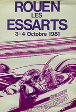 1981 Rouen circuito les Essarts pôster original de automobilismo comprar usado  Enviando para Brazil