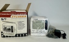 Rádio AM/FM portátil SYLVANIA 5" TV preto e branco com fonte de alimentação de 3 vias comprar usado  Enviando para Brazil