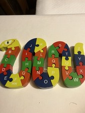 Holzpuzzle schlange abc gebraucht kaufen  Grefrath