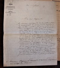 1857 letter from d'occasion  Expédié en Belgium